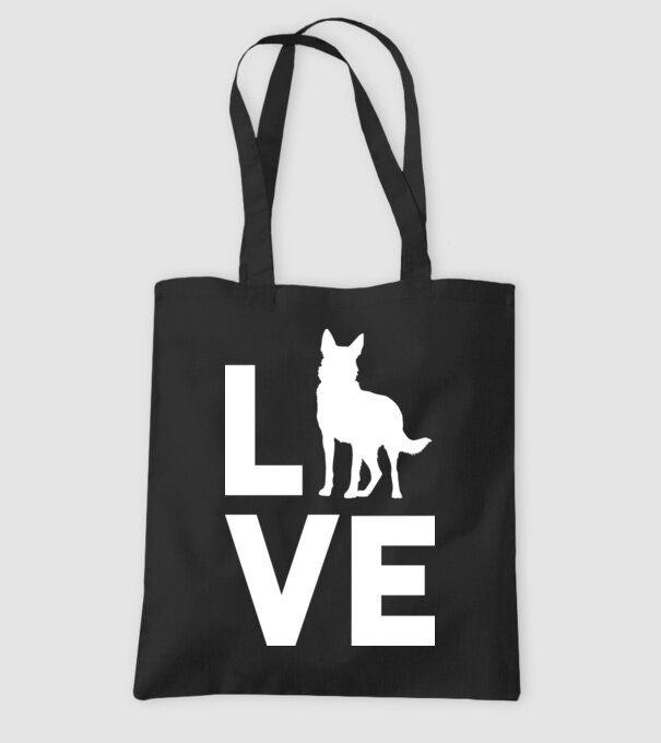 LOVE ciobănesc german model negru pe tricou