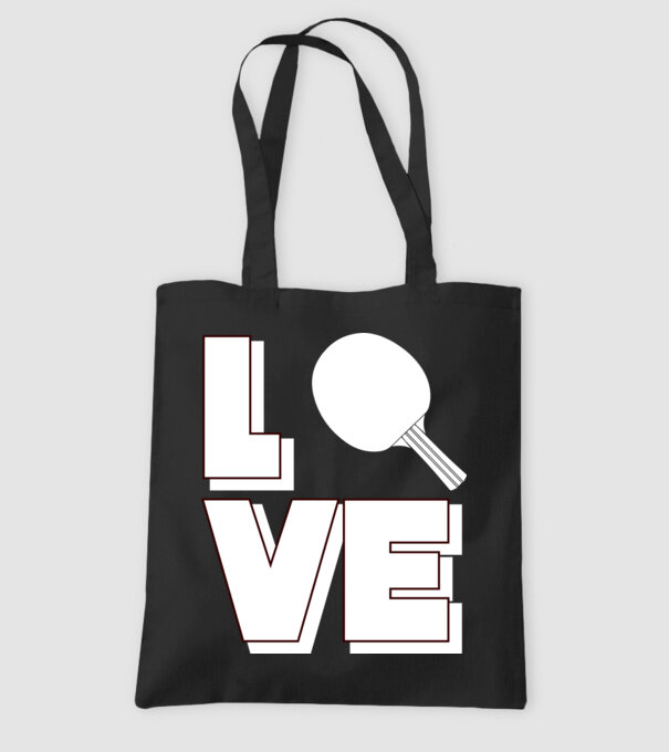 Love pingpong model negru pe tricou