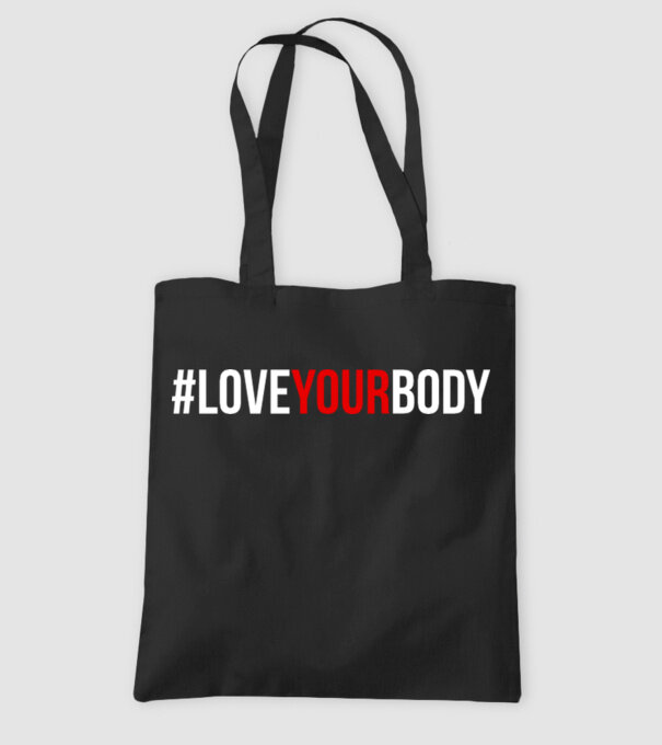 Love Your Body - Iubește-ți corpul model negru pe tricou