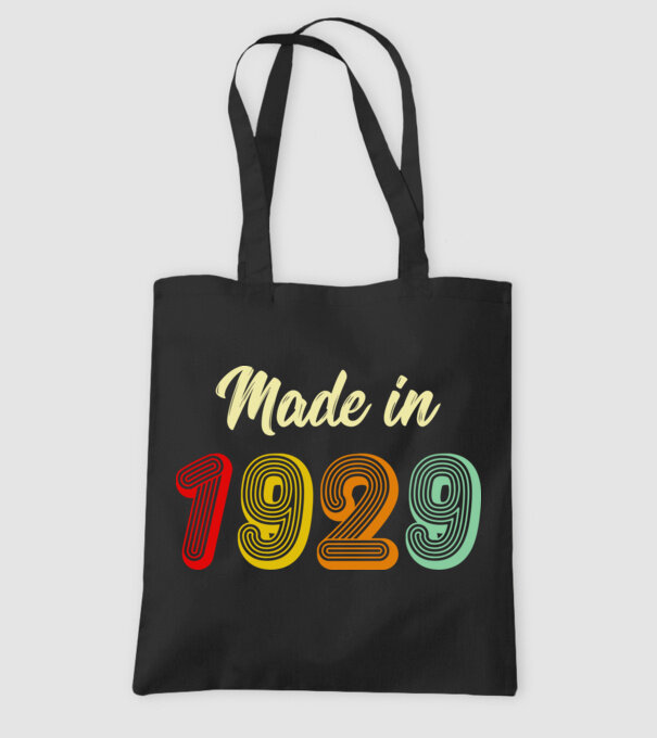 made in 1929 retro model negru pe tricou