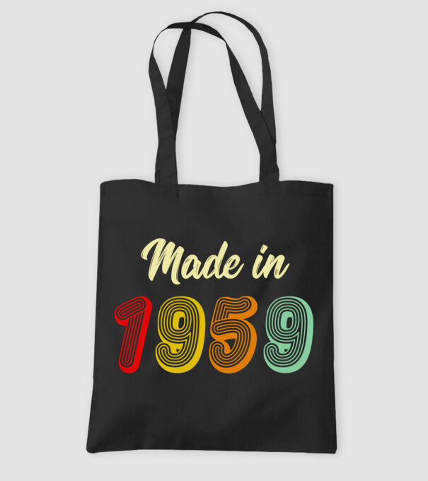 made in 1959 retro model negru pe tricou