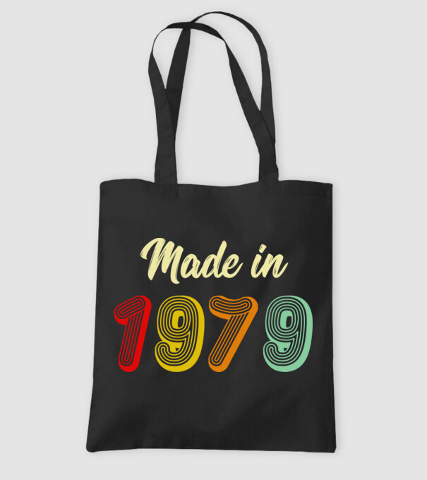 made in 1979 retro model negru pe tricou