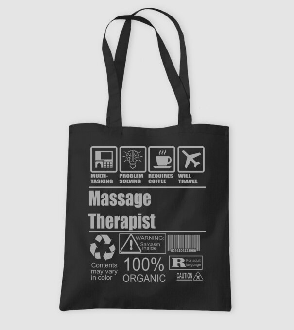 Massage Theraphist model negru pe tricou