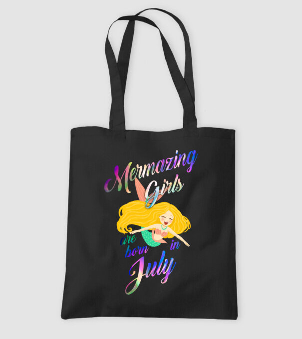 Mermazing girls are born july model negru pe tricou