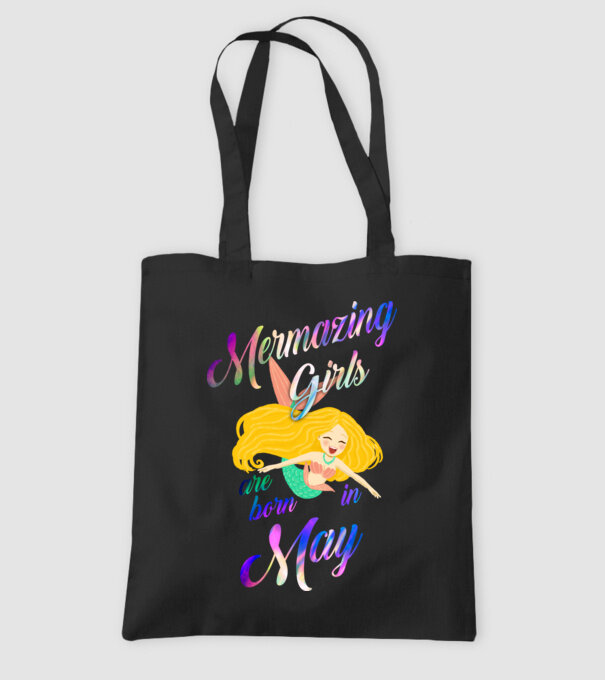 Mermazing girls are born may model negru pe tricou