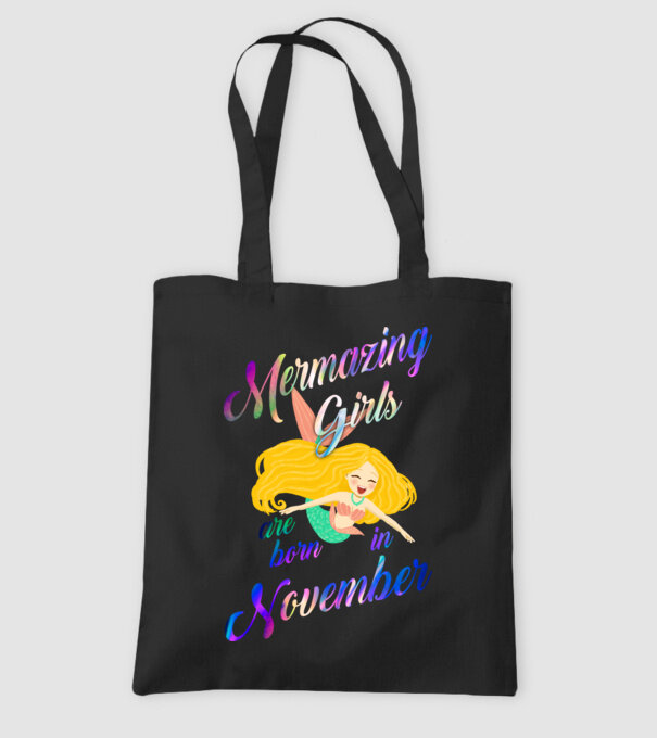 Mermazing girls are born november model negru pe tricou