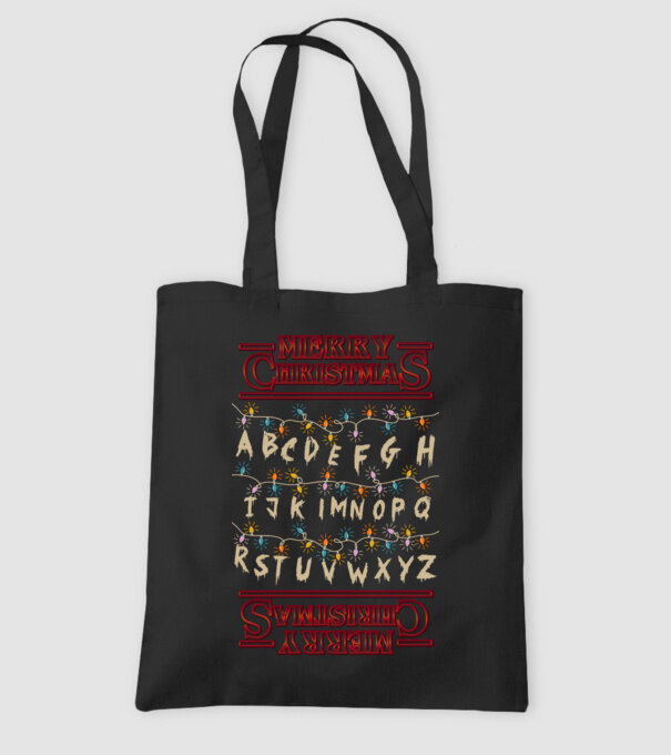 Merry Stranger Christmas model negru pe tricou