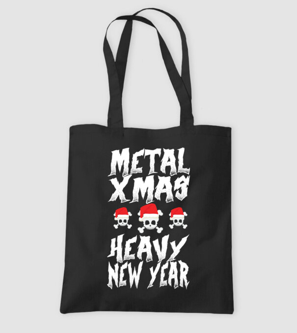 Metal x-mas - Heavy new year model negru pe tricou