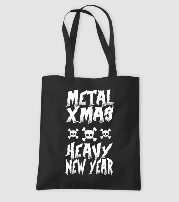 Metal x-mas - Heavy new year model negru pe tricou