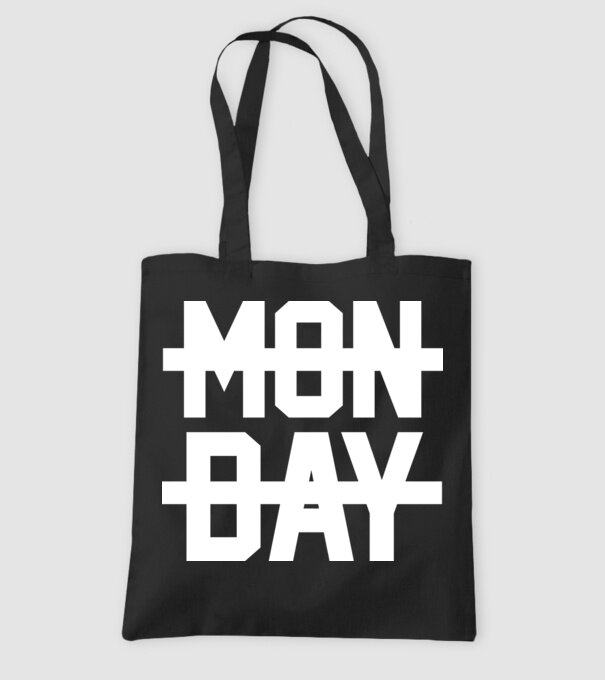 Monday model negru pe tricou