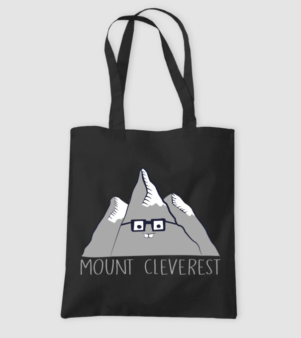 Mount cleverest model negru pe tricou