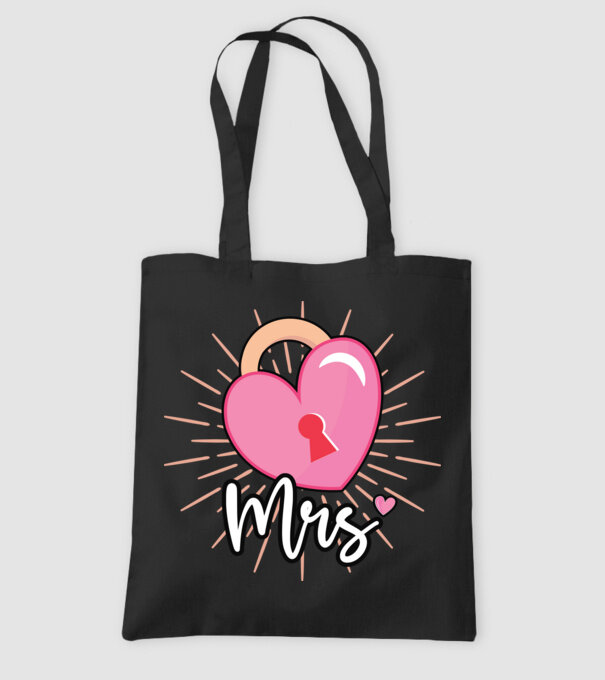 Mrs key to the heart model negru pe tricou