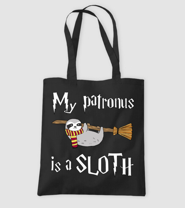 my patronus is a sloth model negru pe tricou