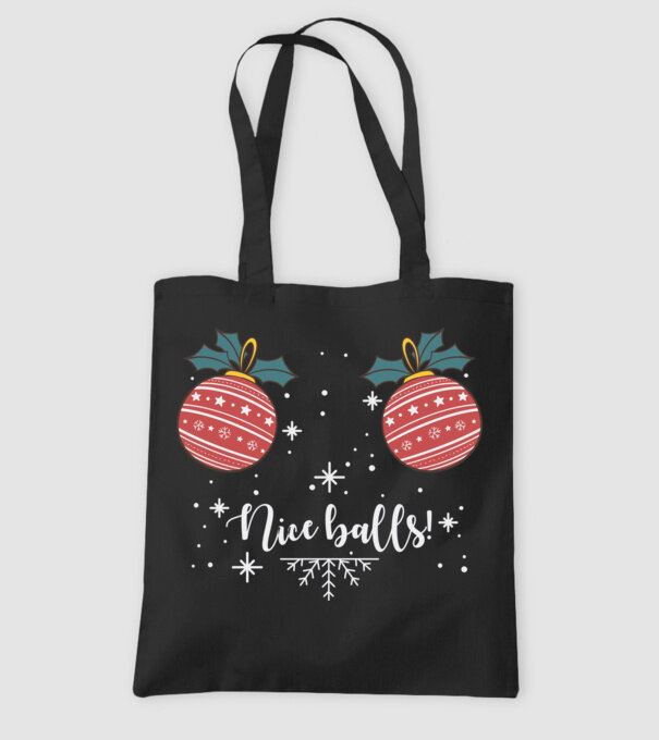 Nice Balls model negru pe tricou