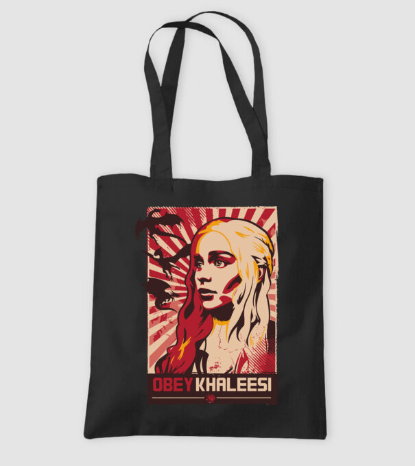 Obey Khaleesi model negru pe tricou