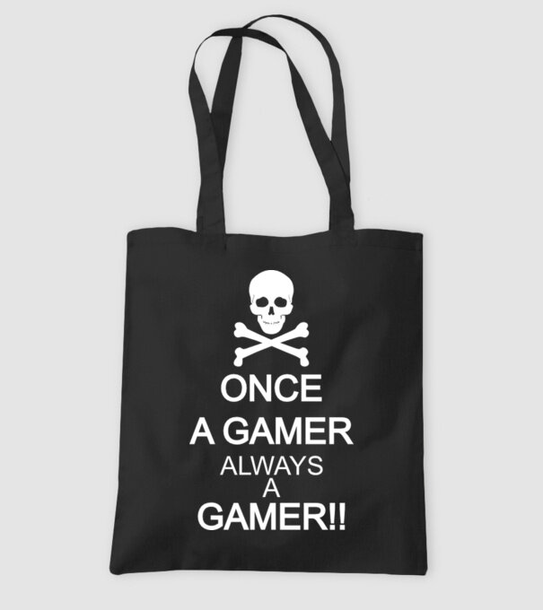 Once a gamer, always a gamer model negru pe tricou