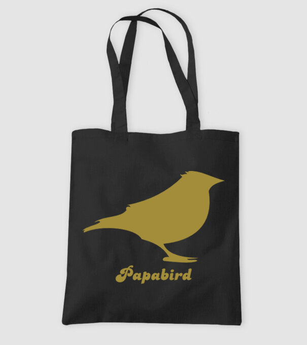 Papa bird model negru pe tricou