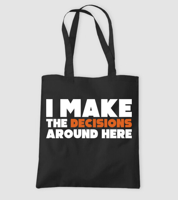 Motiv cuplu I make decisions model negru pe tricou