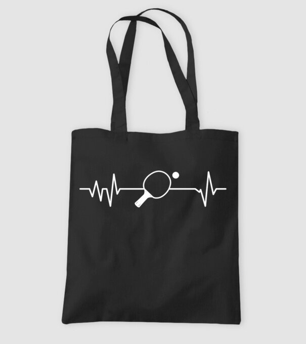 Ping pong ekg model negru pe tricou
