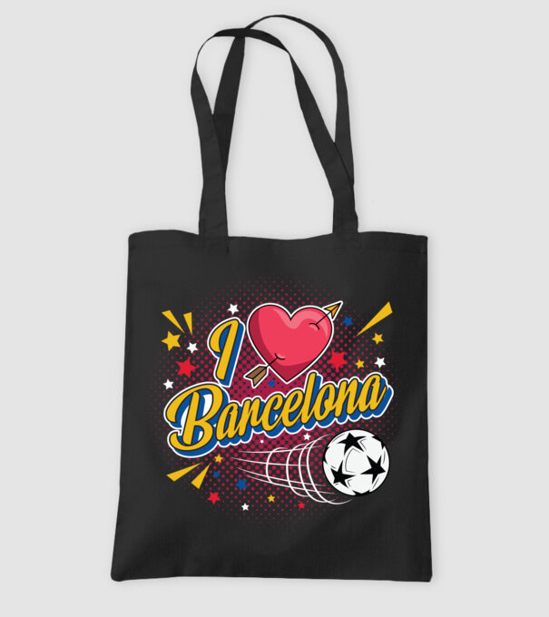 Popart Barcelona model negru pe tricou