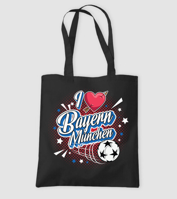 Popart Bayern model negru pe tricou