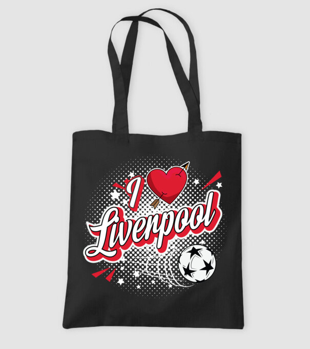 Popart Liverpool model negru pe tricou