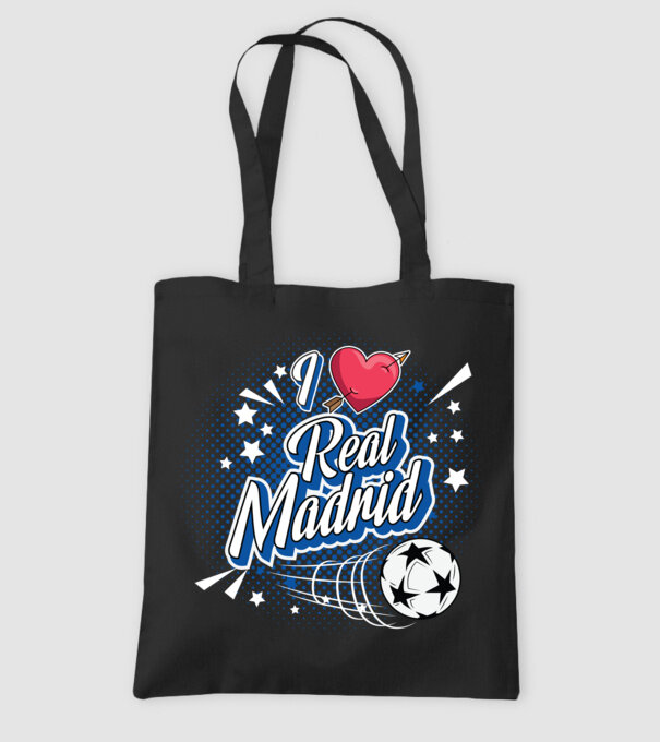 Popart RealMadrid model negru pe tricou