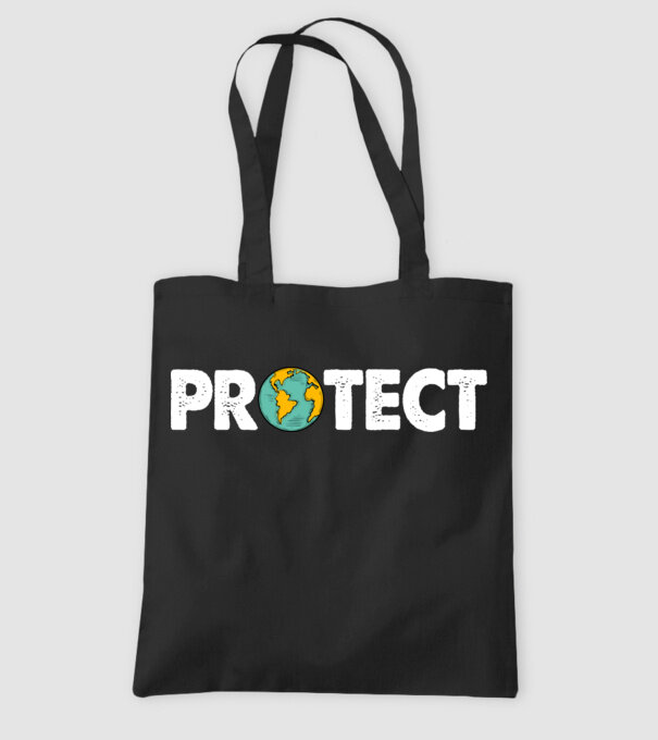 Protect earth model negru pe tricou