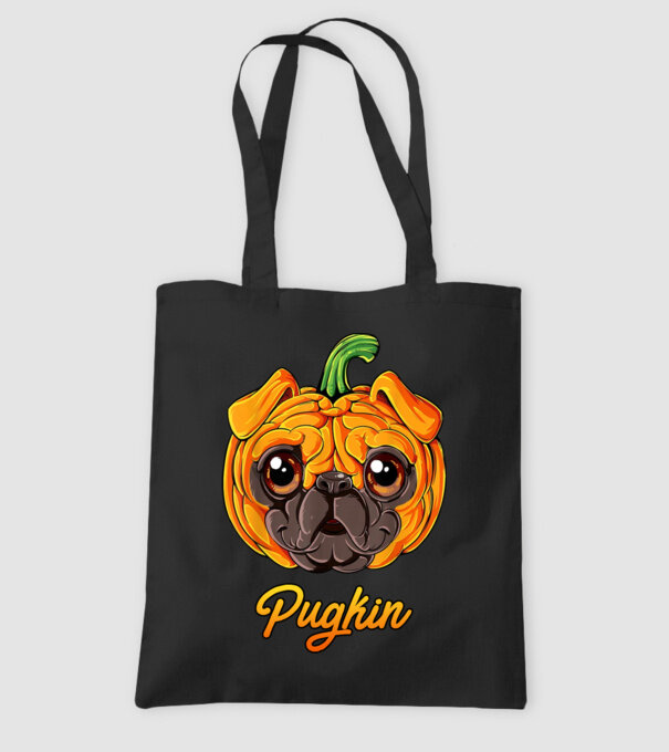 Pugkin model negru pe tricou