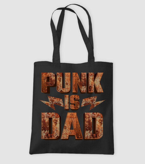 PUNK IS DAD model negru pe tricou