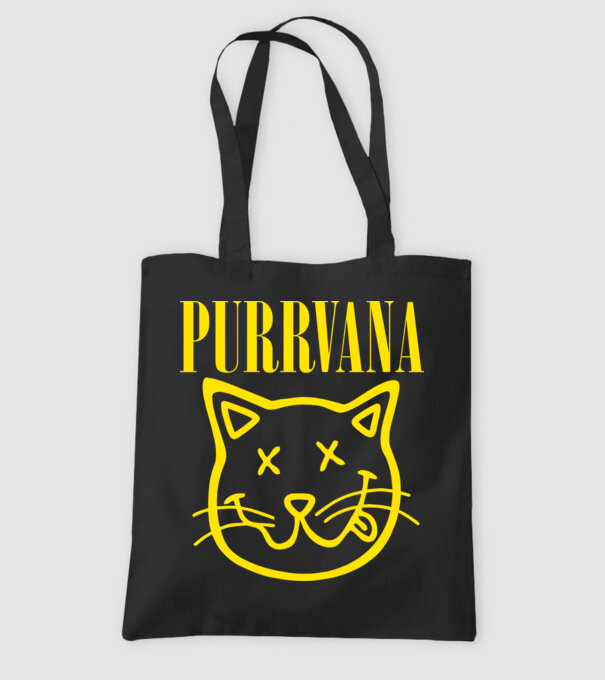 PURRVANA model negru pe tricou