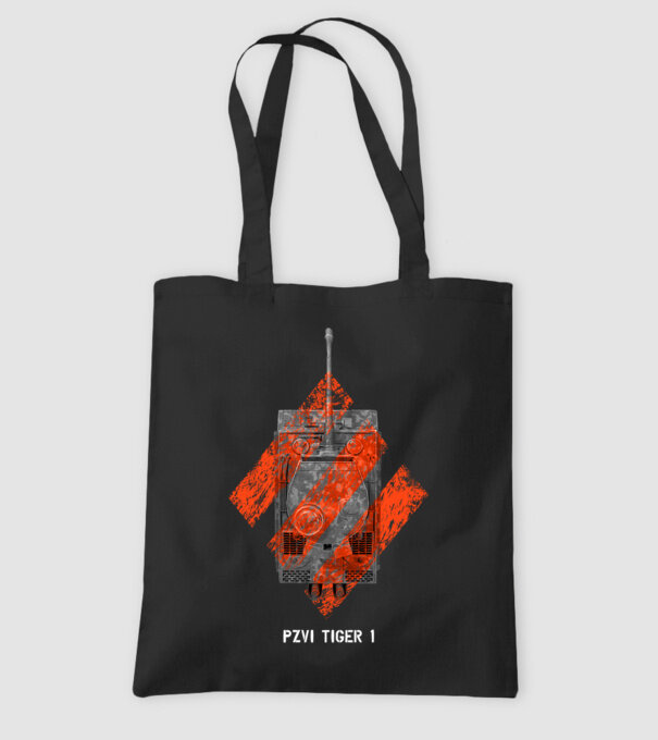 PZVI Tiger 1 heavy wot class model negru pe tricou