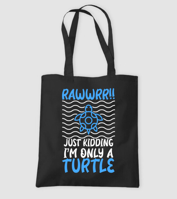 Rawwr turtle model negru pe tricou