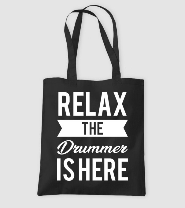 Relax The Drummer is Here model negru pe tricou