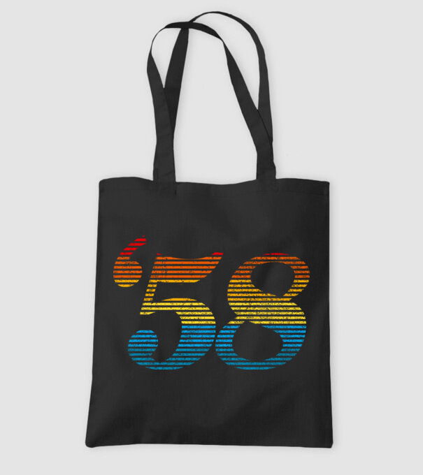 Retro Birthday 1958 model negru pe tricou
