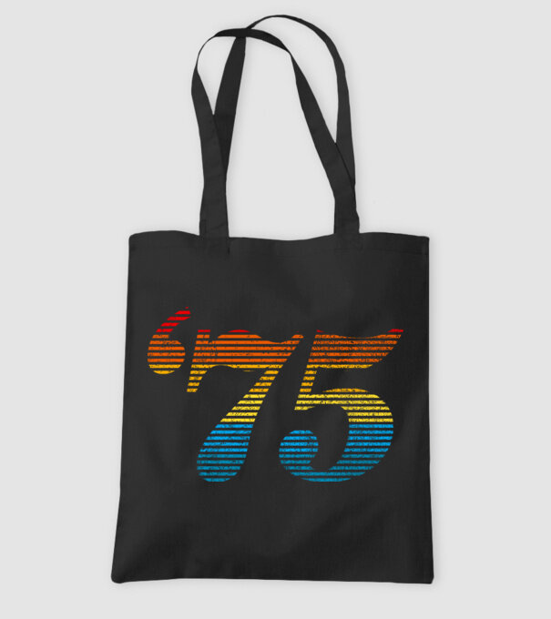 Retro Birthday 1975 model negru pe tricou