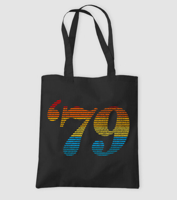 Retro Birthday 1979 model negru pe tricou