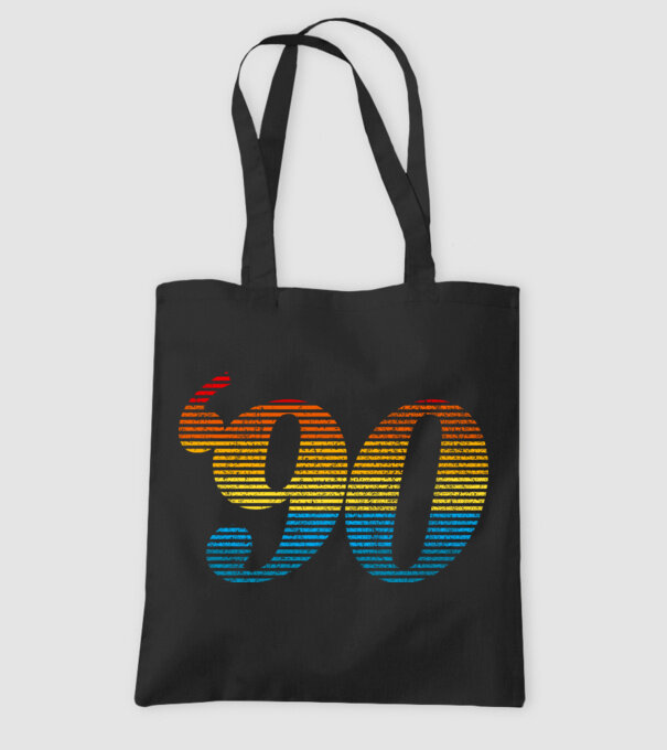 Retro Birthday 1990 model negru pe tricou
