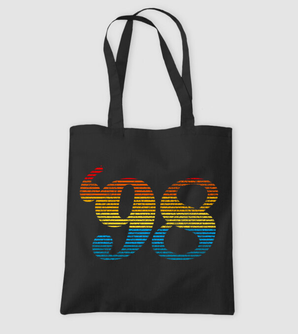 Retro Birthday 1998 model negru pe tricou