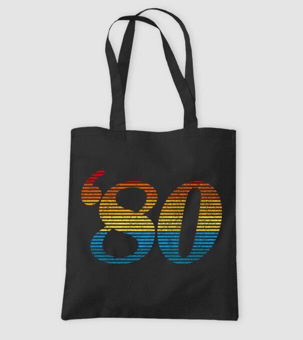 Retro Birthday 1980 model negru pe tricou