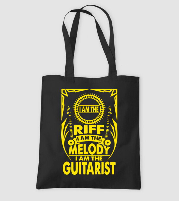 Riff Melody Guitarist model negru pe tricou
