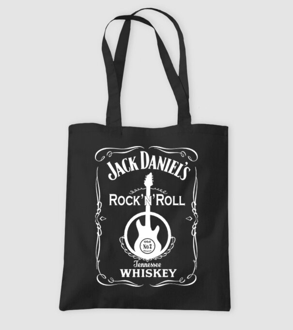 'Rock''n''Roll whiskey' model negru pe tricou