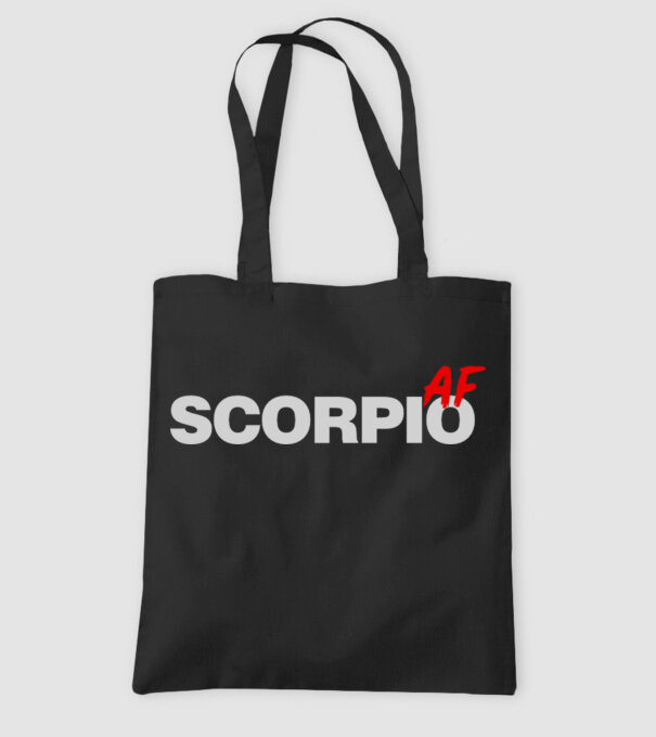 SCORPIO as fuck model negru pe tricou