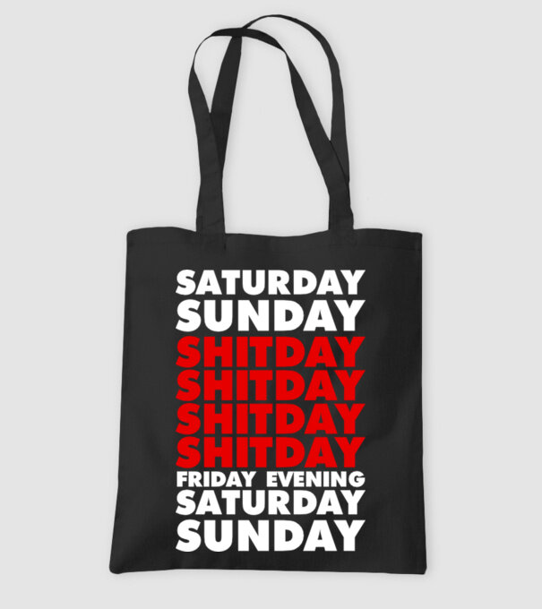 Shitday model negru pe tricou