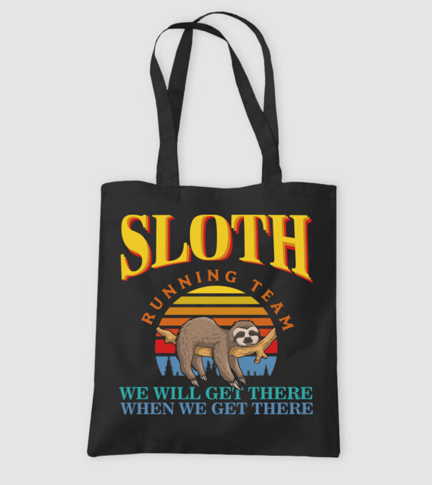 SLOTH running team model negru pe tricou