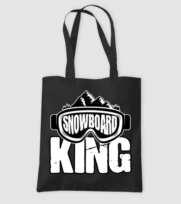 Snowboard king 01 model negru pe tricou