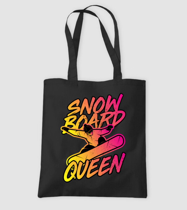 snowboard queen model negru pe tricou