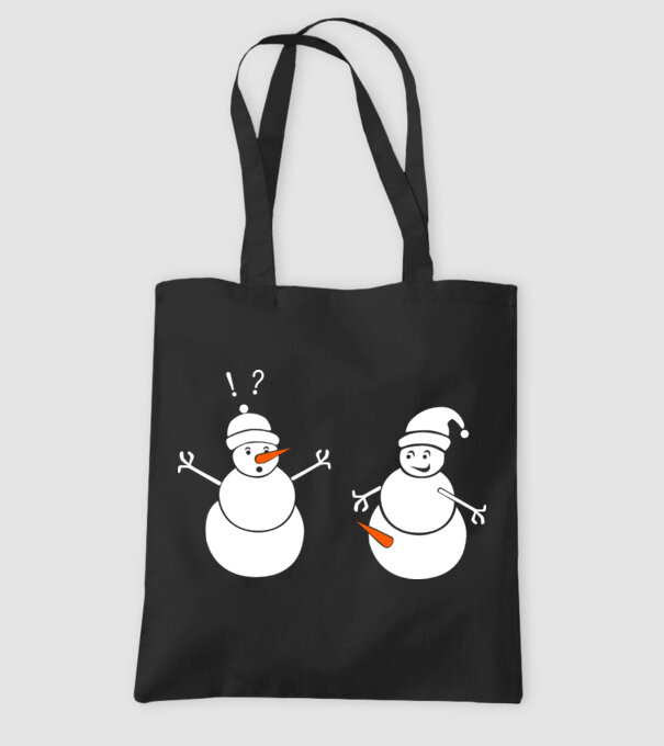 Snowman in action model negru pe tricou