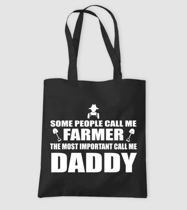 Some people call me farmer pentru Tata model negru pe tricou