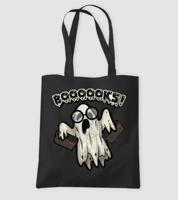 Spooky booookworm model negru pe tricou